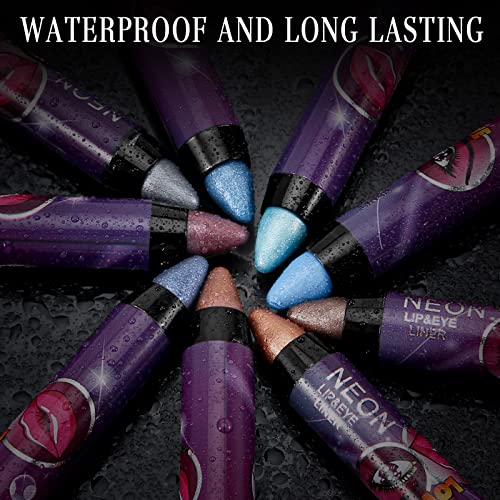 Boobeen 2 In 1 Eyeshadow And Lip Color Crayon, Cream Shimmer Smooth Eyeshadow Pencil, Bright Eyeshadow Primer Base, Smudge Proof Eye Shadow Makeup Stick #TOP4