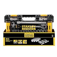 Stanley Fatmax 26-teiliges Steckschlüssel-Set 1/2” FMMT98103-1 (kompatibel mit Pro-Stack System, mit transparentem Deckel, inkl. Umschaltknarre, Steckschlüssel, Verlängerung & Kardangelenk) – Ansicht 3