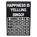 JennyGems Bingo Lovers Gifts, Happiness is Yelling Bingo, Wood Sign, Bingo Players Home Decor Keepsake Decoration