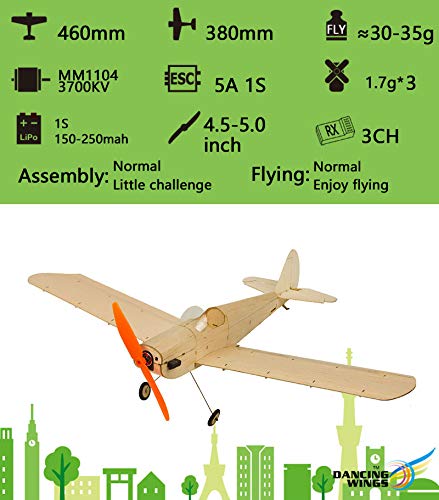 Amazon.com: Balsa Wood Airplane Kit Micro 3CH 460mm Spacewalker by  
