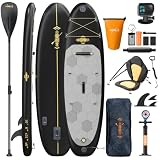 Devoko Tabla de Paddle Surf,Tabla Sup Hinchable de 330 × 80 × 15 cm, Tabla de Paddle Surf 2 en 1 con Asiento de Kayak y Accesorios, Ideal para Surfear, Pescar y Practicar Yoga.