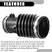 Partuto Air Cleaner Intake Hose Tube with Clamps 17228-RDA-A00 - Car Engine Filter Air Intake Duct Hose Tube - for Acura TL 2007-2008 Rubber Black - 1Pc