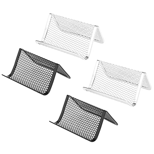 DOITOOL 12 peças de tela para cartões de visita de malha porta-cartão de metal com malha de metal pa