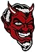Red Devil Embroidered Patch Satanic Evil Lucifer Satan Iron-on Emblem Large