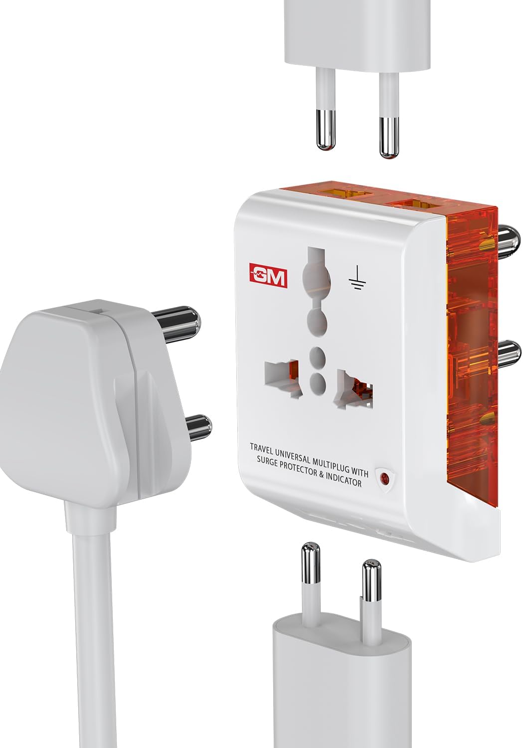 Modular 3012 3 Pin Universal Multi Plug (White)