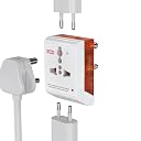 GM 3012 3-Pin Universal Multi Plug Fast Charging Travel Adapter | All-in-1 Worldwide Travel Adapter | Surge Protector | LED Indicator | Compact Design | Supports 150+ Countries | Safety Shutter gallery image