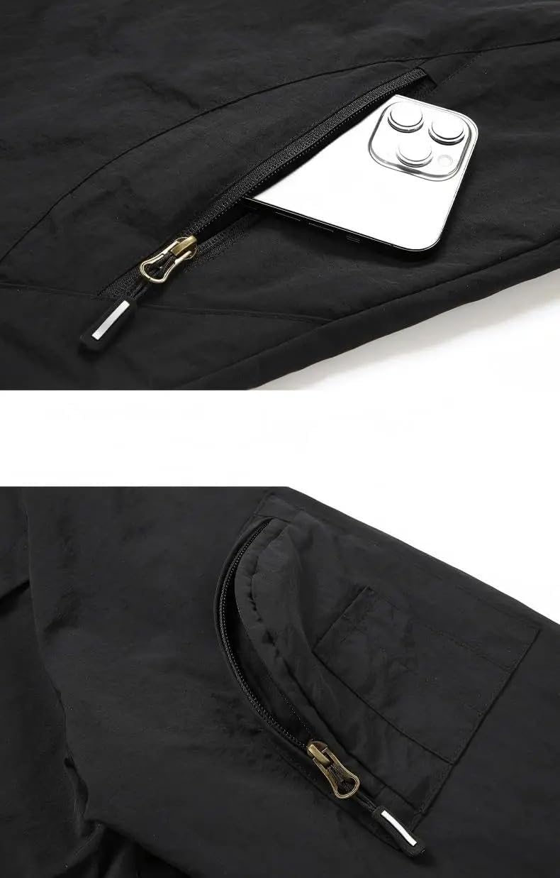 Spring Men Multi Pockets Jacket Cargo Sports Windproof Coat Male Casual Jackets