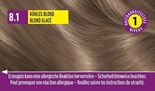 Close-up of 8.1 Cool Blonde hair swatch