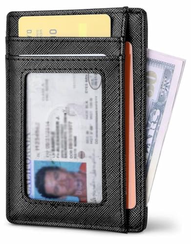 BOORUN Slim Minimalist Thin RFID Blocking Leather Wallets for Men Women With Gift Box2