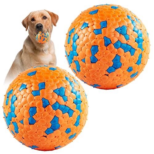 SUNNEKO 2Pcs Balle Chien, Balle Chien Indestructible, Balle pour Chien, Balle De Tennis pour Chien, Balle Tennis Chien, Jouet Interactif Chien, Balle pour Chien Indestructible - φ7 cm Cover