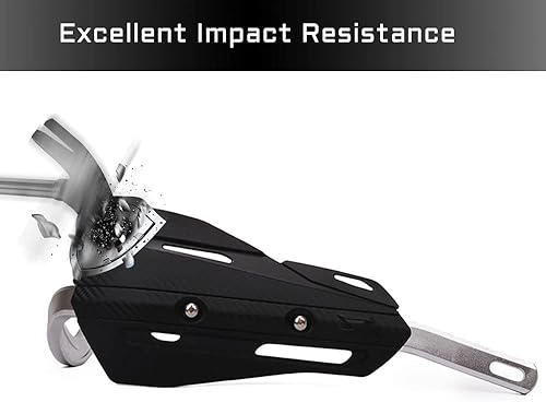 Miniatura 2 de Paramanos universales de aluminio para motocicleta, 7/8 pulgadas, 0.866 in y 1 1/8 pulgadas, 1.102 in, para todoterreno, ATV y motocross, color negro