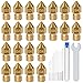 22PCS MK8 Nozzles 3D Printer Extruder Nozzles 0.2mm, 0.3mm, 0.4mm, 0.5mm, 0.6mm, 0.8mm, 1.0mm with 10PCS Cleaning Needles and Wrench for Makerbot Creality CR-10 Ender 3 5