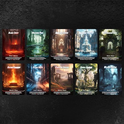 Proxy Cards for Magic The Gathering, Alternative Custom Art DIY Cards, Fantasy Shock Lands, Normal