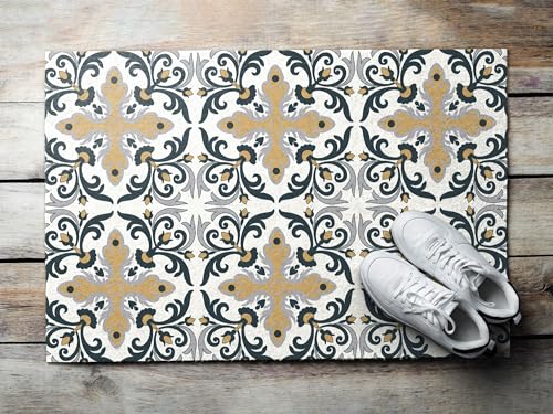 Tapis décoratif géométrique Tulup pour une entrée propre