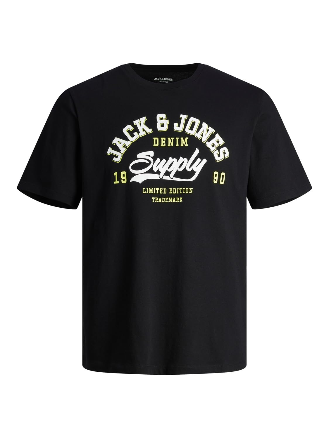 JACK & JONES Men's Short-Sleeved Shirt, Black, M