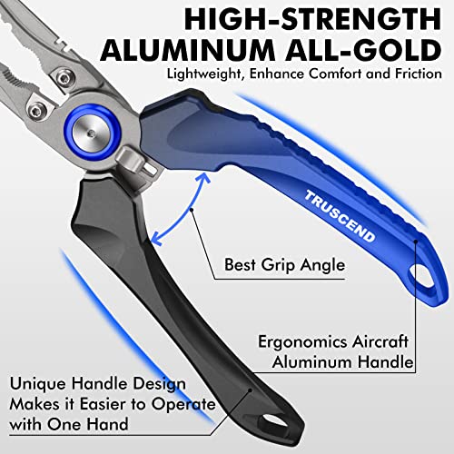 TRUSCEND Fishing Pliers Saltwater with Mo-V Blade Cutter - Image 3