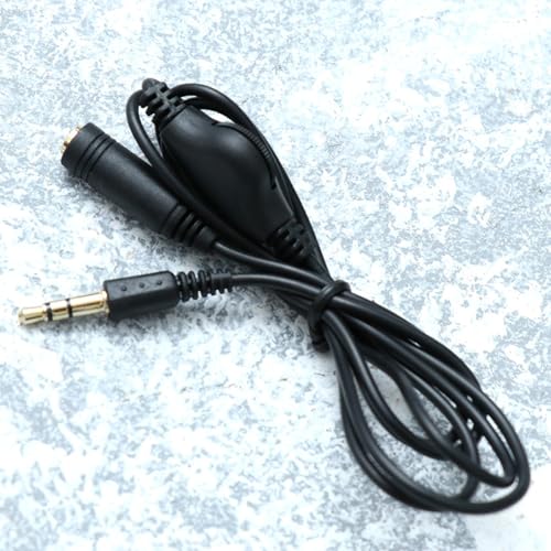 Cable de extensión auxiliar 3.5mm 1m con control de volumen miniatura 6