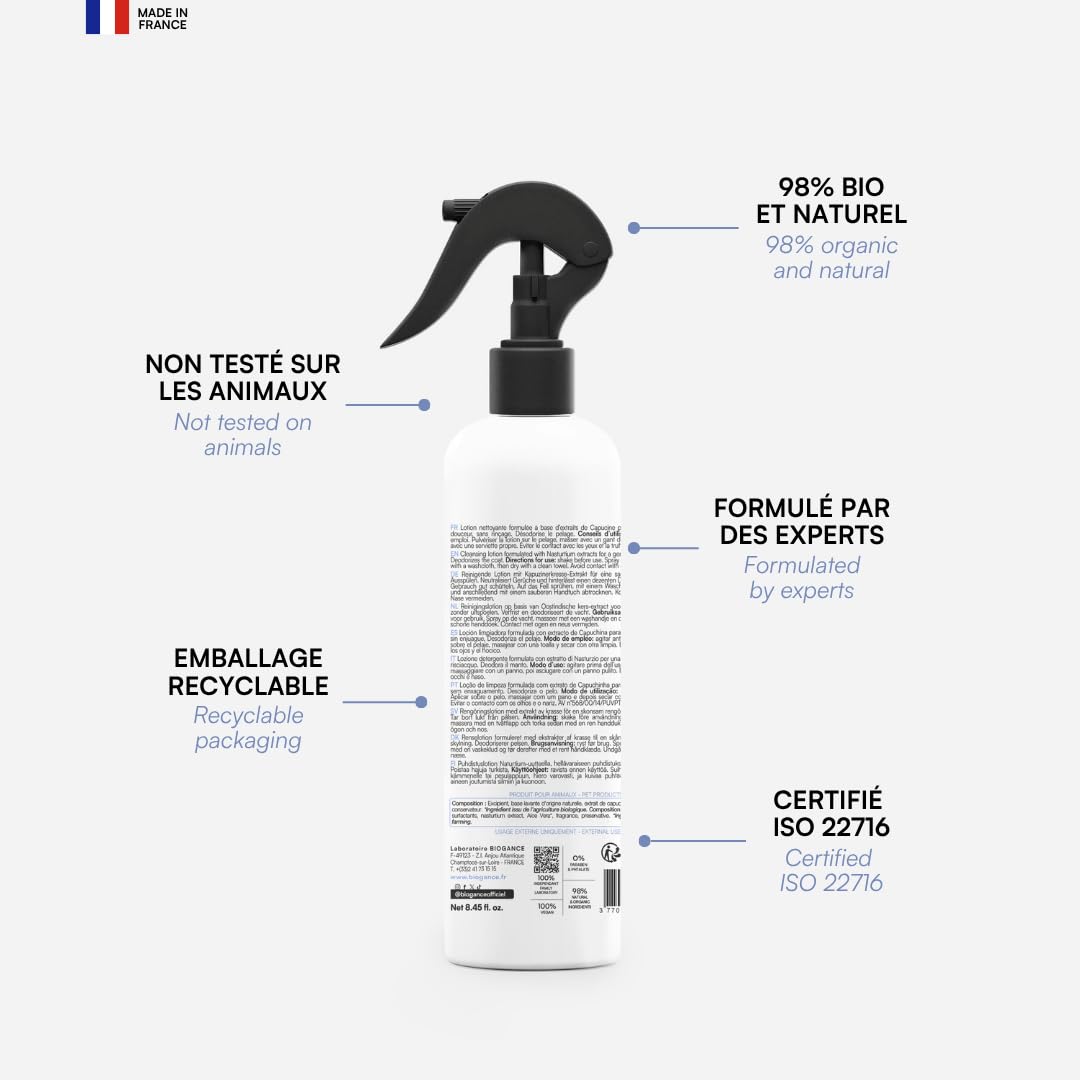 BIOGANCE - Lotion sans rinçage Chien (No Rinse)