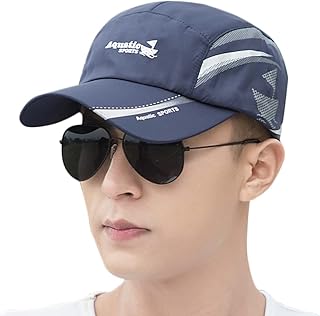 Summer Ultra-Thin Baseball Cap Cooling Sun Hat Cap Quick-Drying Outdoor Sport Cap Waterproof Adjustable Hat for Women Men (Dark Blue)