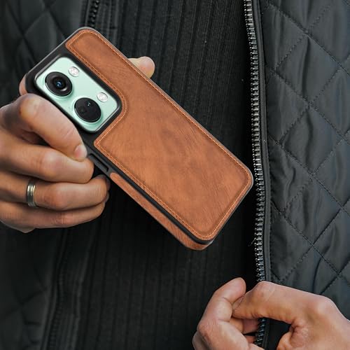 Image of A rtistque Premium Pu Leather Back Cover Case for Oneplus Nord 3 5G | Drop Protection | Smooth Grip | Raised Camera Edges - Brown