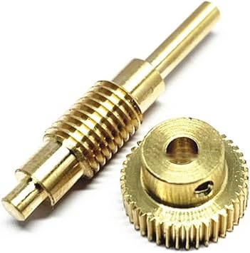 Step Miter 0.3 Module Worm Gear Set 25T 35T 45T 55T 70T 80 Teeth Spur Gear Pinion 1:20 1:30 1:40 1:50 1:60 Worm Gear spur Bevel (Size : Worm Shaft, Color : 20 Teeth+2mm Worm Rod)