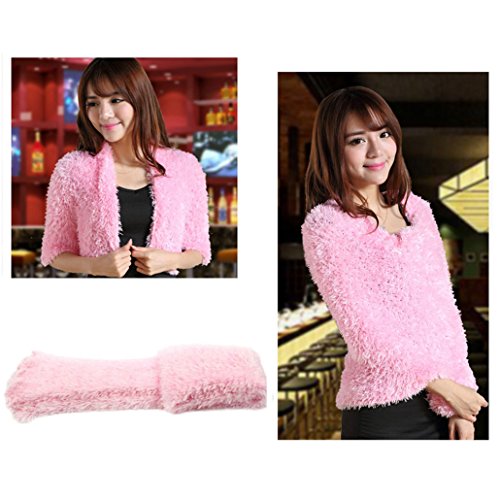 CXB1983(TM)The Magic Changed Scarf Magic Woolly Scarf Shawl Autumn Winter (Pink)2