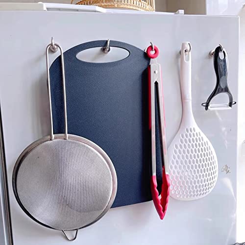 Newaner 6 stück 32MM magnethaken hält 34KG, extra stark magnet haken abnehmbar, neodym magnete magnetische haken runden fürküche grill schließfächer kühlschränke, rostfrei, groß