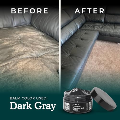 Clyde's™ Recoloring Balm | Non-Toxic Material Dye & Restorer for Furniture, Car Seats, & More | 23 Colors (Dark Gray, 50ML)