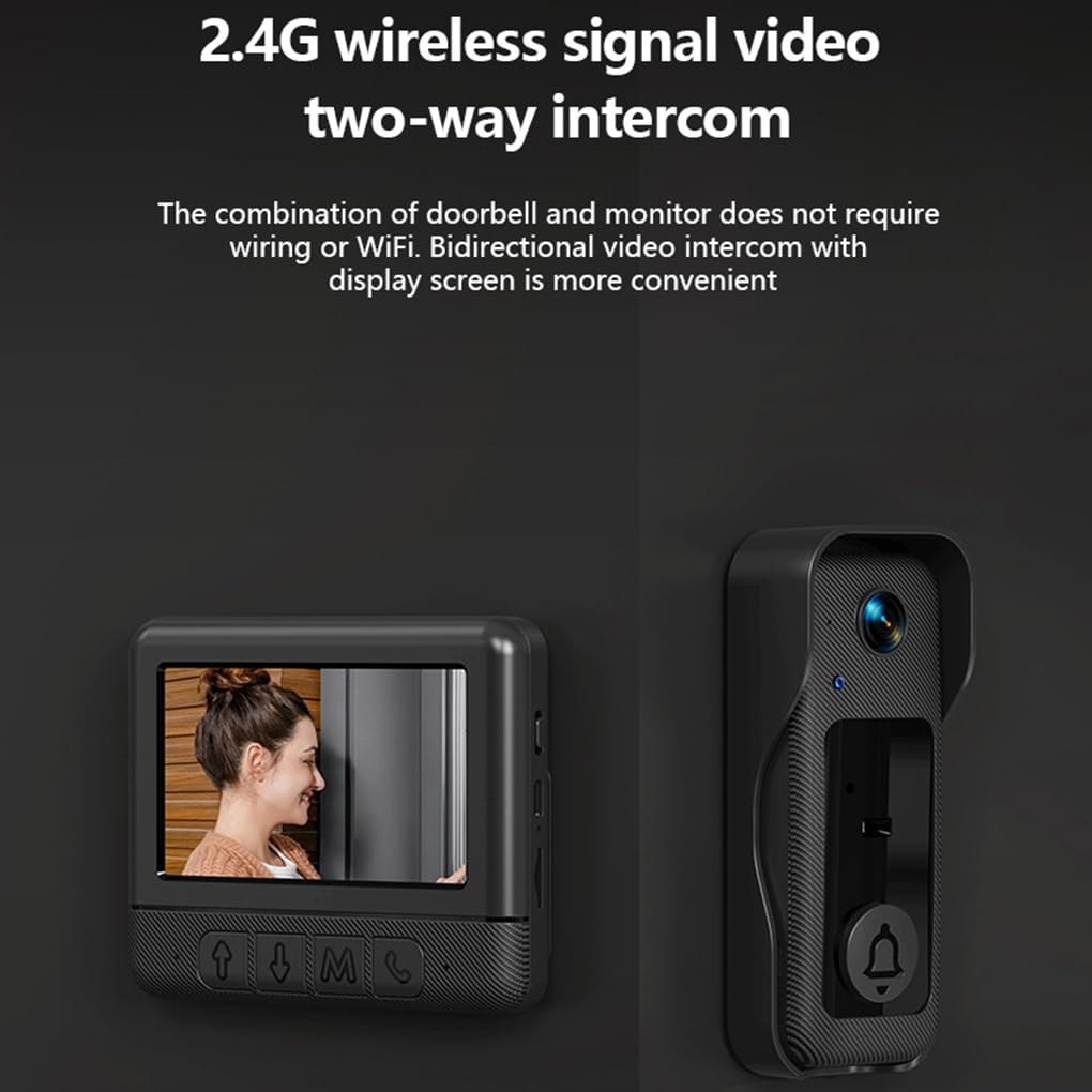 Timbre con Video con visión Nocturna a Prueba de Agua y Video HD | fácil acceso en el hogar inteligente. Está equipado con una batería de 1000 mAh. Timbre inalámbrico para cámara