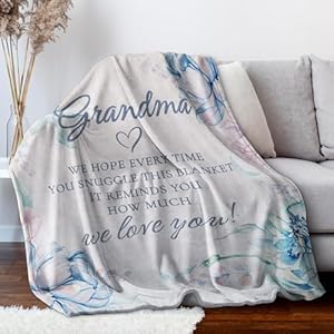 Afterprints grandma gifts blanket grandma birthday gifts from grandkids grandmother gifts on mothers day grandparents day we love you cozy throw blankets 50 x 60  urban country home decor