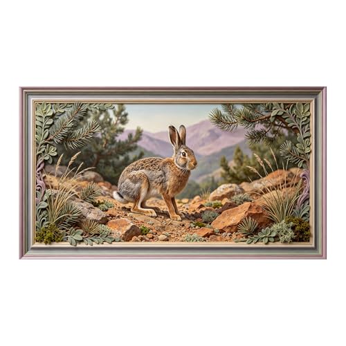 Décoration murale 3D encadrée forêt réaliste 50x91cm amovible