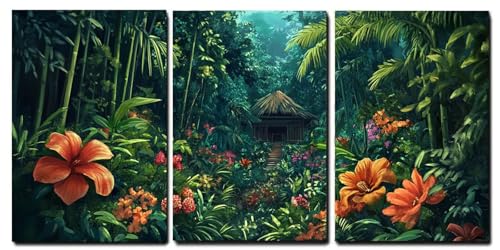 Tableau Moderne Abstrait Jungle Oujkeef Toile Haute Définition