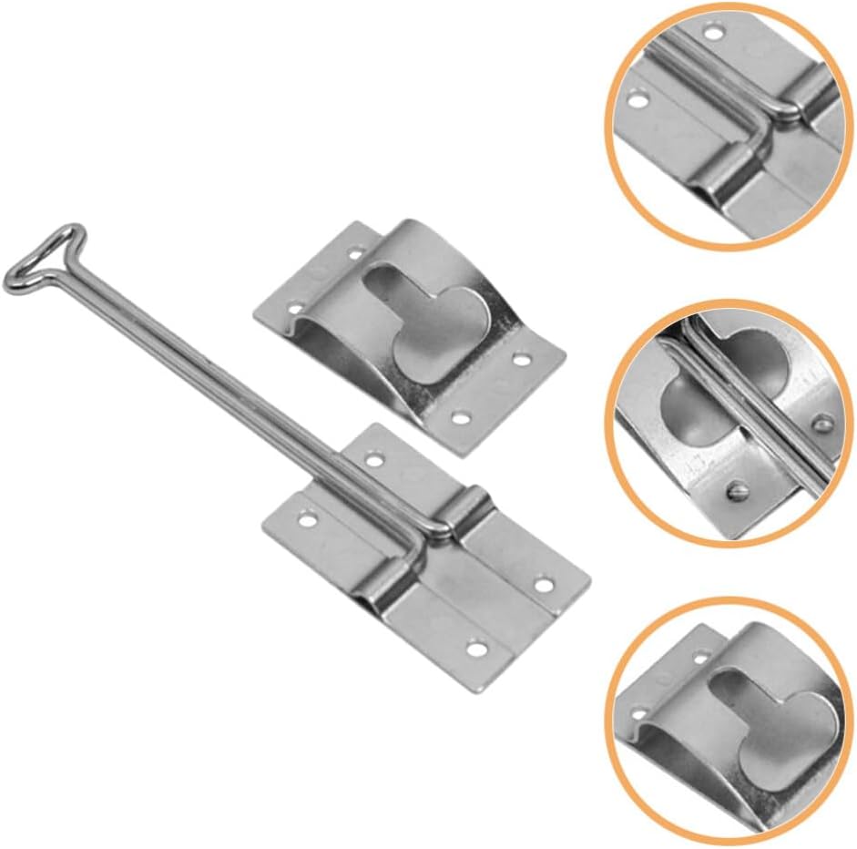 CALLARON 1set Rv Door Latch Hook Metal Trailer Door Holder Extended Design Easy Installation Weather-Resistant for Various Tailgates for Rvs and Cargo Trailers