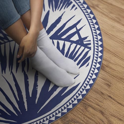 Tapis vinyle ø130 cm pour éviter la rayure de sol sous les chaises - 5