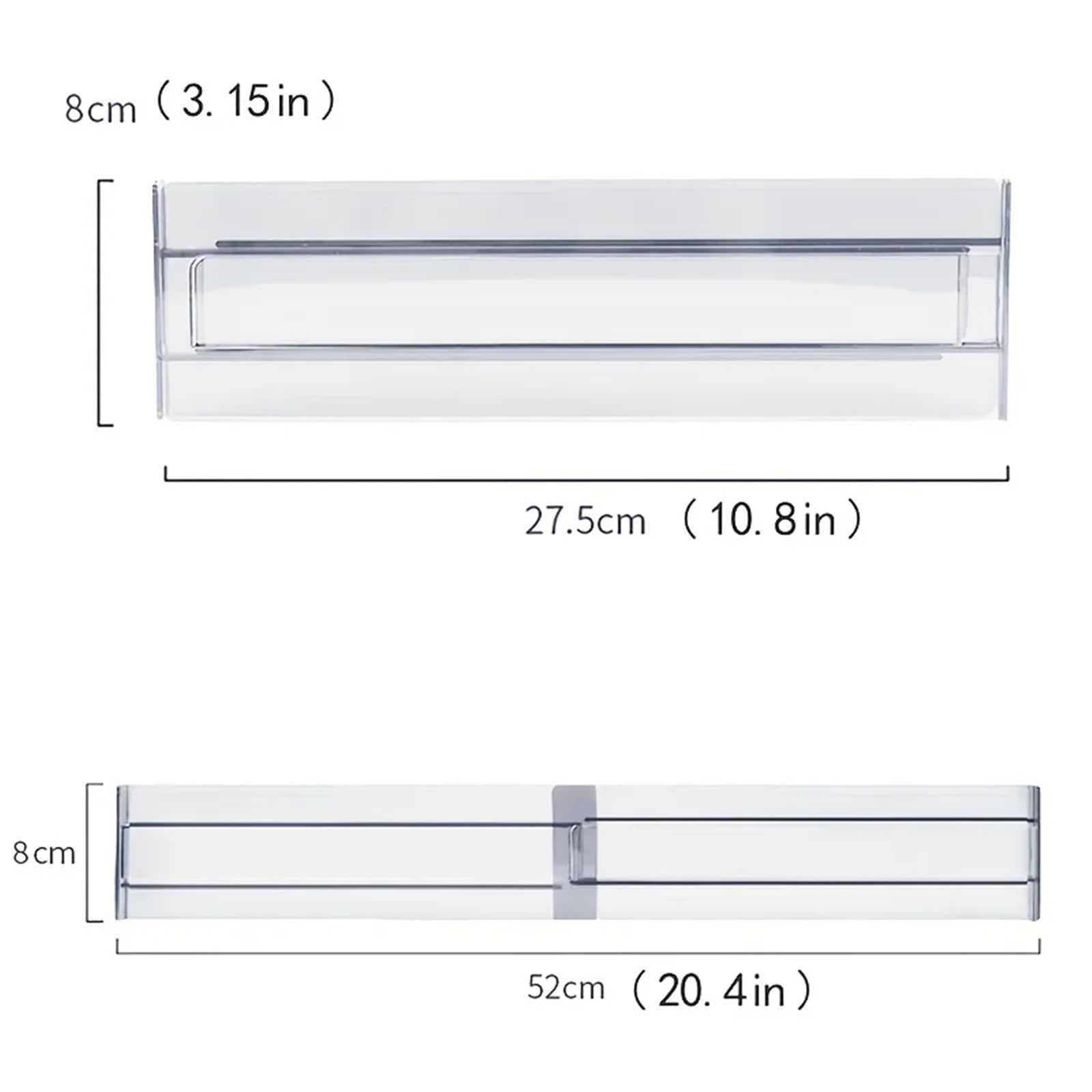 Separadores de cajones transparentes, organizador ajustable for ropa, cocina, cosméticos oficina, bueno for almacenamiento ordenado, 4/5/6 Uds(4pcs)