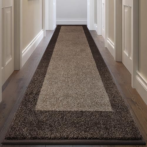Image of Machine Washable Runner Rug 32 inch x 144 inch, Non Slip Kitchen Rug for Floor, Absorbent Entrance Rug for Hallway, Bedroom, Living Room, (Roll Packing)