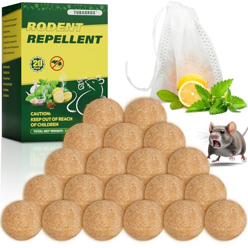 Rodent Repellent, Peppermint Oil Moth Ball to Repel Mice and Rats, Mouse Repellent, Mice Repellent,...