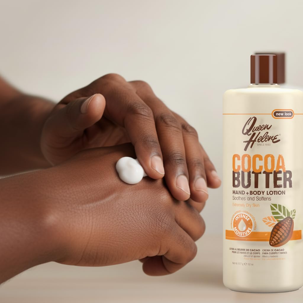 Queen Helene Cocoa Butter Hand & Body Lotion – Ultra Moisturizing Formula for Smooth Radiant Skin, 16 oz, Pack of 3
