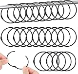 45 Stück Vorhangringe Metall, 50mm Gardinenringe zum Öffnen, Duschvorhang Ringe (Schwarz)