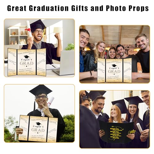 Image of Vlipoeasn 2026 Graduation Guest Book Alternative, Black Gold Class of 2026 Graduation Party Decorations, Graduation Signature Book for 2026 College High School, Unique Graduation Gifts for Friends