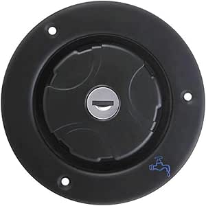 B & B ROUND BLACK GRAVITY FRESH WATER FILL HATCH INLET UV - Foto 2