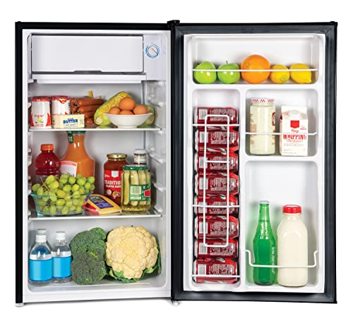 Igloo Irf32Bk Single Door Compact Refrigerator With Freezer, Slide Out Glass Shelf, Perfect For Homes, Offices, Dorms, 3.2 Cu.ft, Black #TOP1