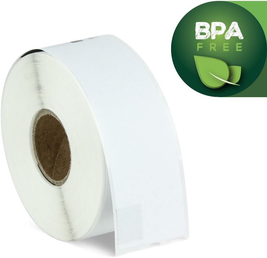OfficeSmartLabels - 1-1/8 x 3-1/2 inch Self-Adhesive White Address Labels, Compatible with 30572 (10 Rolls / 260 Labels Per Roll)