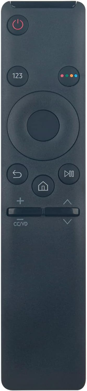 Front view of the Vinabty BN59-01376A remote control, showing all buttons including power, number pad, navigation, and media controls.