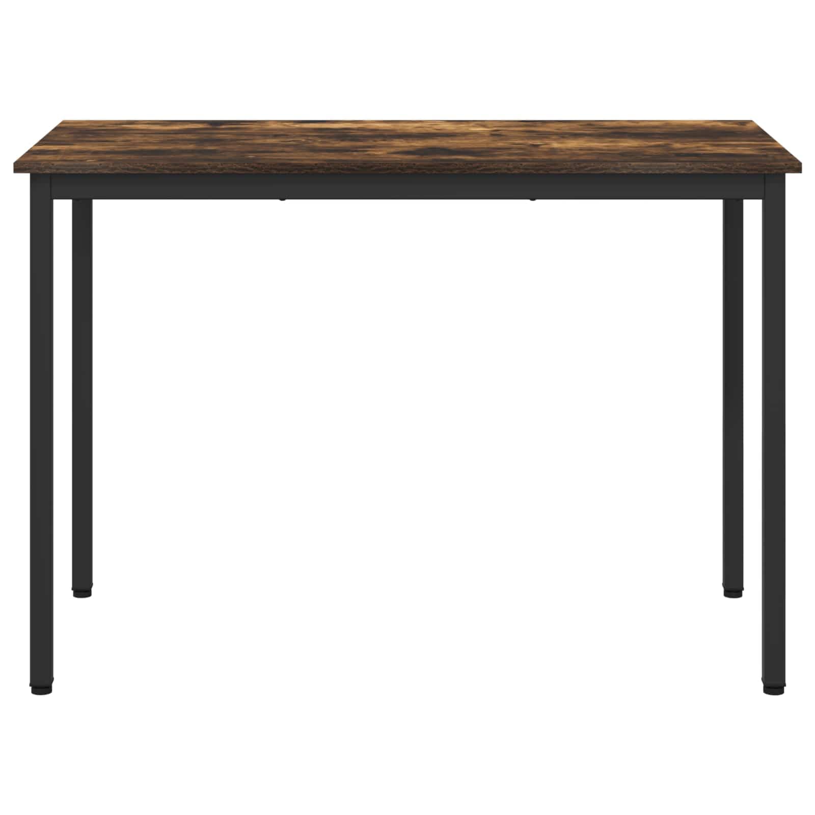 Table à manger 110 x 55 x 75 cm, cadre en métal noir, angle droit, table à manger stable pour cuisine, salle à manger, salon, design minimaliste, nettoyage facile