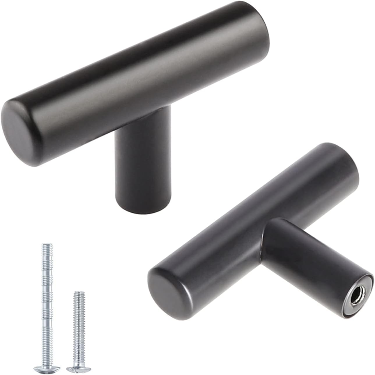 Kasten 10 Pack Single Hole Drawer Pulls Black Pulls and Knobs T