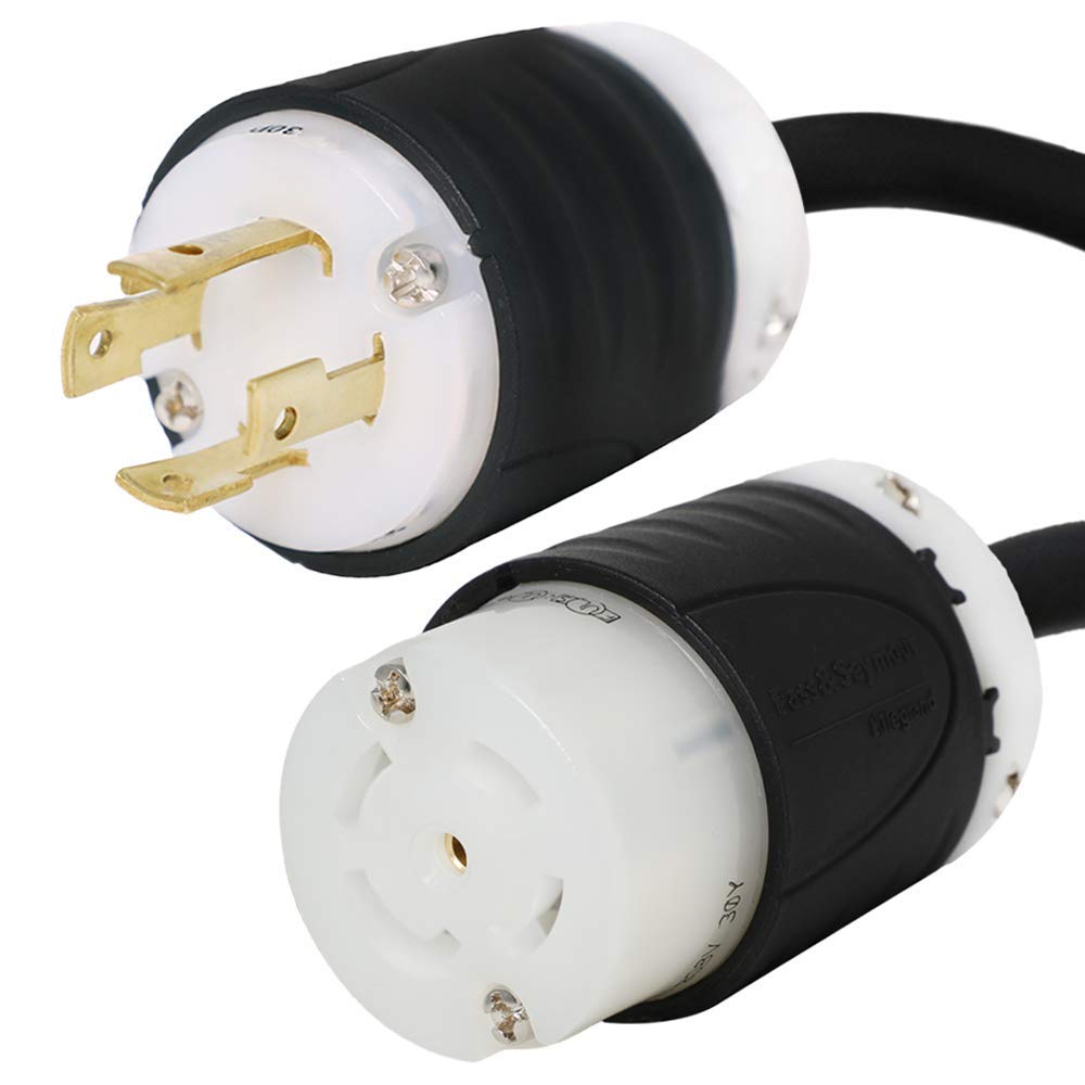 Amazon | NEMA L15-30P から L21-30R 電源コード - 30A/208V, 10/4