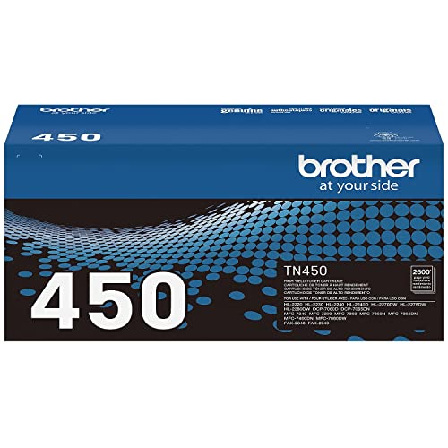 Brother Genuine High Yield Toner Cartridge, TN450, Replacement Black Toner, Page Yield Up To 2,600 Pages - image 7