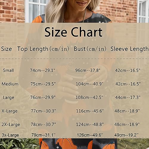 Gliglittr Womens Halloween Crewneck Sweatshirts Pumpkin Long Sleeve Pullover Tops Vintage Oversized Shirt Blouse Clothes(Dark Gray,Xx-Large) #TOP4