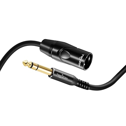 Miniatura 7 de Twozoh Cable XLR TRS Jack de 14 de pulgada, enchufe equilibrado de 0.250 in a macho XLR, cable de guitarra estéreo de 3.3 pies (profesionalHiFi)
